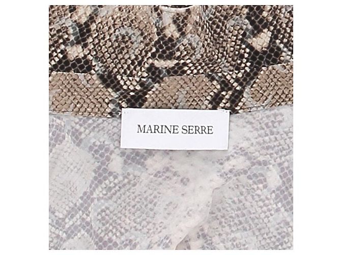 Marine Serre Langarmshirt Python Print Beige - Ansicht 5
