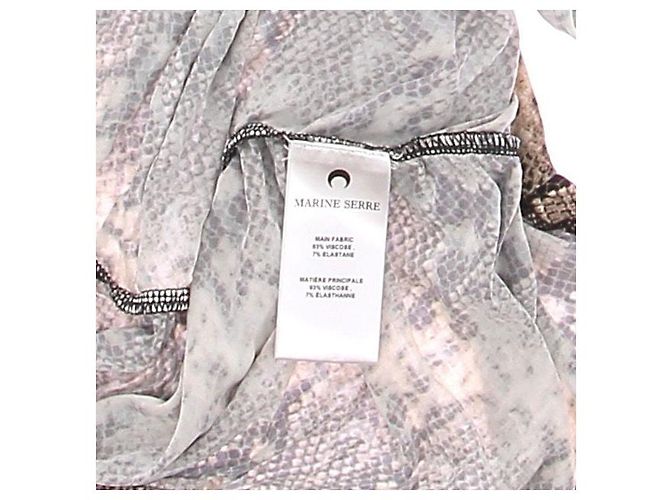 Marine Serre Langarmshirt Python Print Beige - Ansicht 6