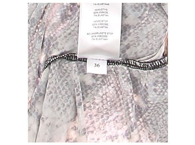 Marine Serre Langarmshirt Python Print Beige - Ansicht 7