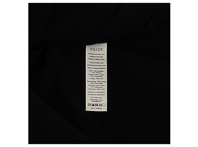 Khaite kurzes schwarzes Kleid mit Spitzen Trägern - Ansicht 6