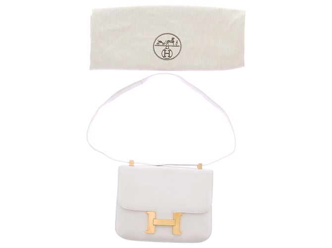 Trim Hermès Umhängetasche "Constance" Weiß - Ansicht 10