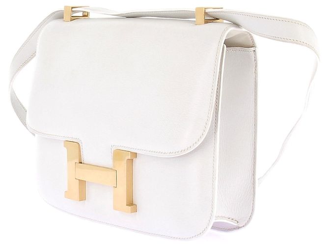 Trim Hermès Umhängetasche "Constance" Weiß - Ansicht 5