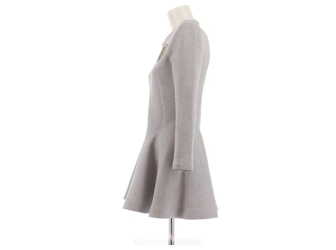Christian Dior Wollkleid kurz grau - Ansicht 4