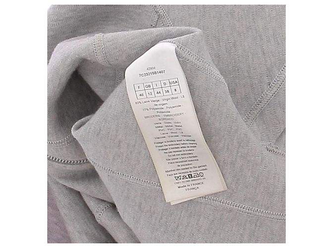 Christian Dior Wollkleid kurz grau - Ansicht 8