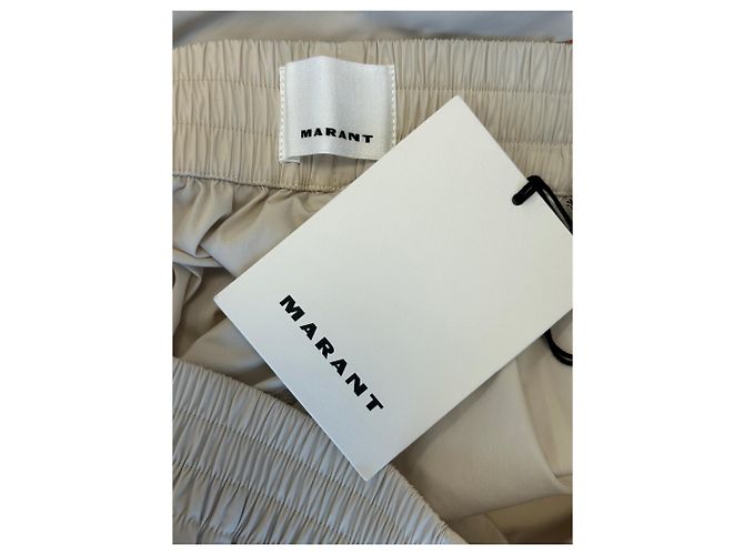 Pantaloni ecru Isabel Marant con strisce bicolori Beige - vista 3