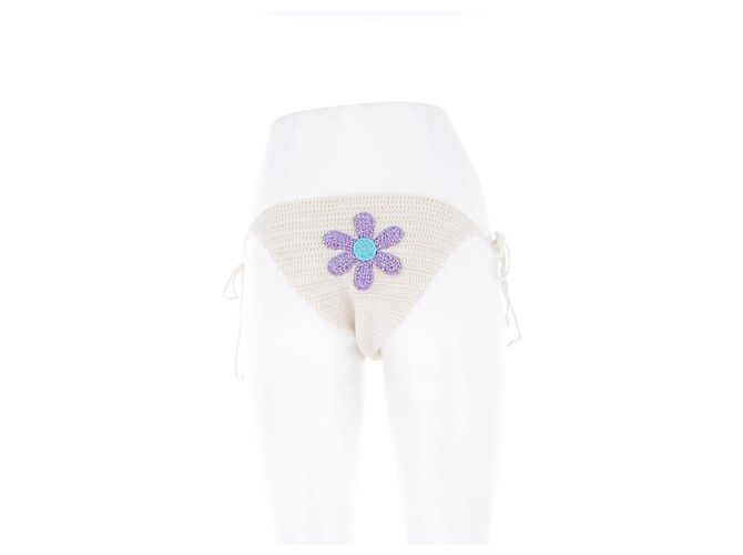 Autre Marque Bikiniunterteil aus Häkelarbeit Beige - Ansicht 2