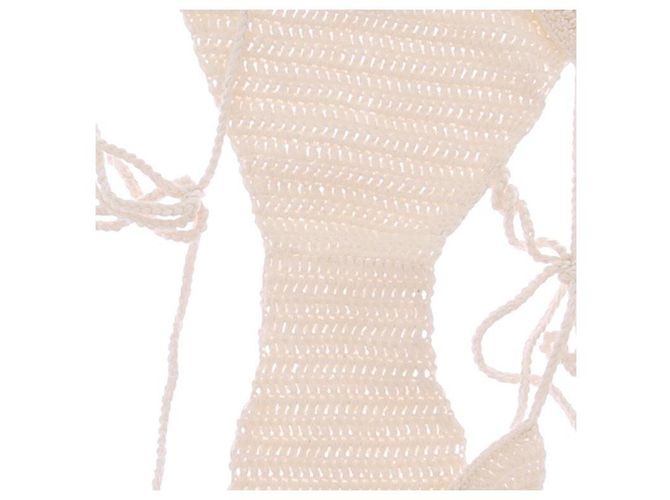 Autre Marque Bikiniunterteil aus Häkelarbeit Beige - Ansicht 5