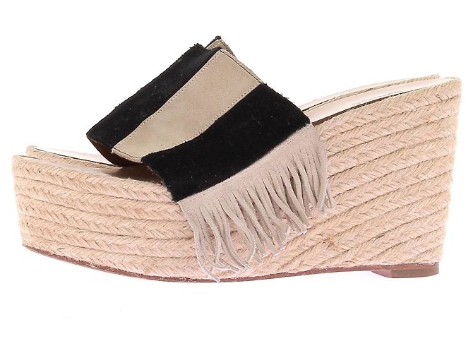 Chloé Mule espadrillas in lino intrecciato Beige - vista 3