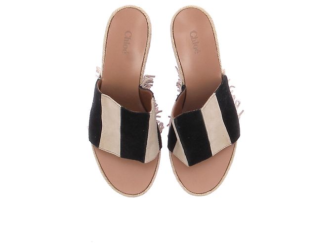 Chloé Mule espadrillas in lino intrecciato Beige - vista 6