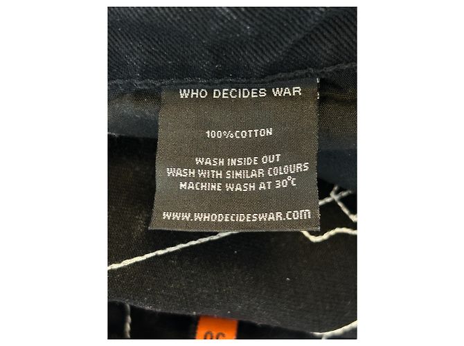 Autre Marque WHO DECIDES WAR Schwarze Jeans mit Print und Strass Größe 30 - Ansicht 4
