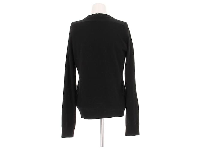 Saint Laurent Wollpullover mit langen Ärmeln Schwarz - Ansicht 2