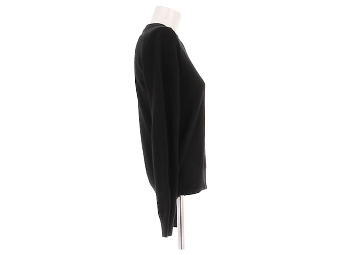 Saint Laurent Wollpullover mit langen Ärmeln Schwarz - Ansicht 3