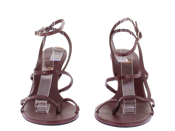 Autre Marque Sandali con tacco viola Bordò - vista 4