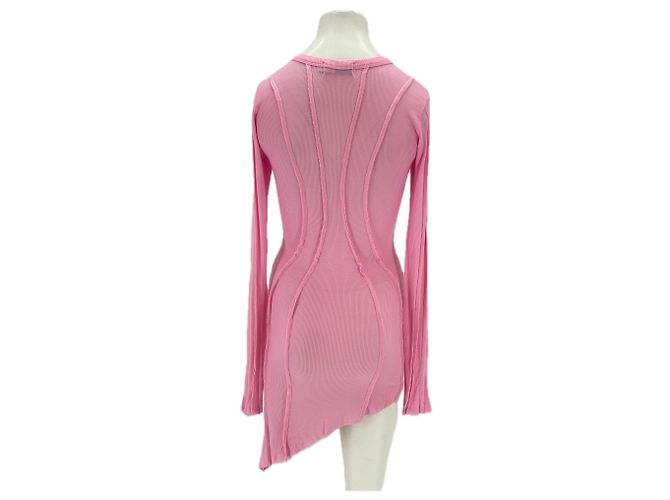 Autre Marque Vestido rosa asimétrico - vista 2