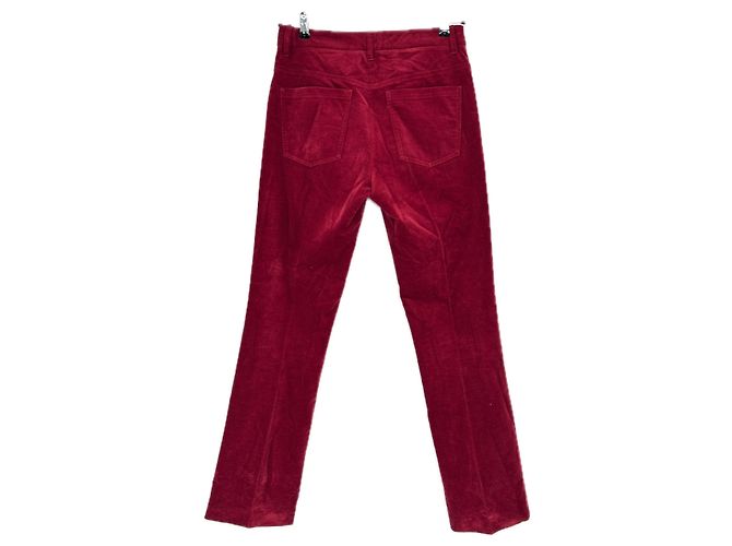 Zadig & Voltaire Calças de veludo vermelho - vista 2