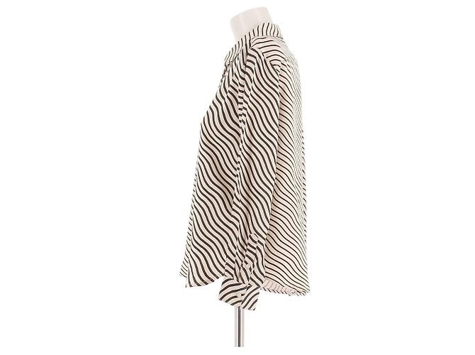 Camicia a righe French Connection crema e nera XXS Beige - vista 4