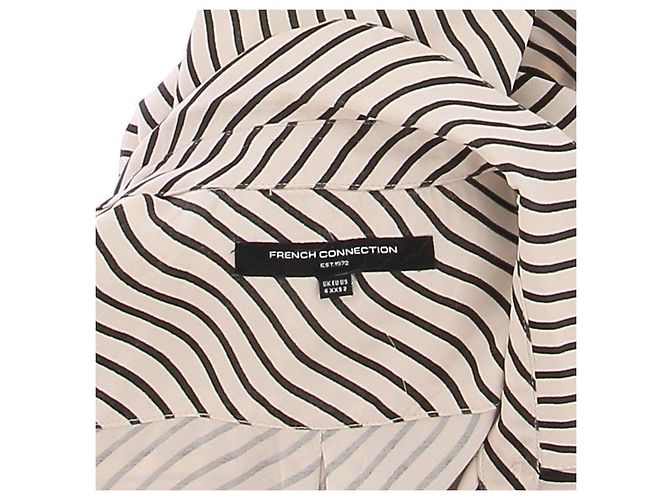Camicia a righe French Connection crema e nera XXS Beige - vista 5