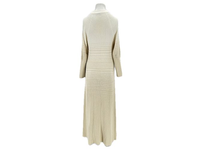 Autre Marque NYNNE Rippkleid aus Viskose in Ecru Beige - Ansicht 2