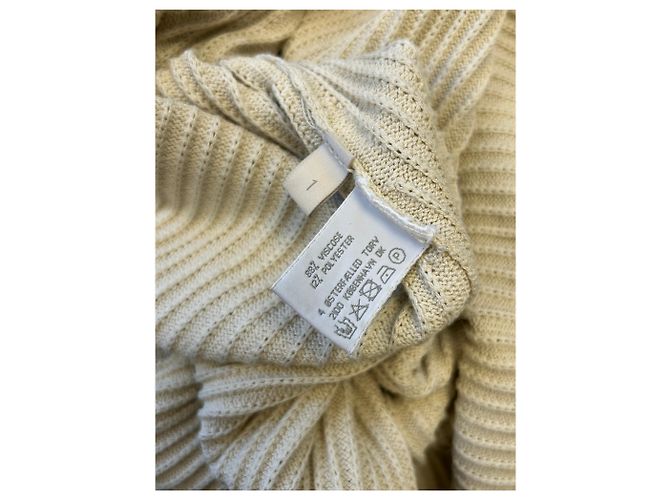 Autre Marque NYNNE Rippkleid aus Viskose in Ecru Beige - Ansicht 6