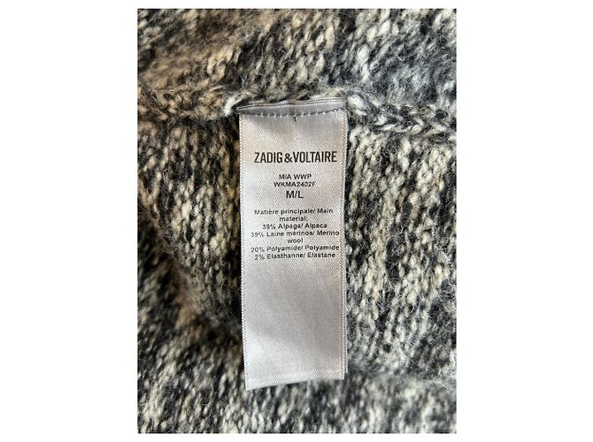 Zadig & Voltaire Cardigan aus Wolle Grau - Ansicht 6