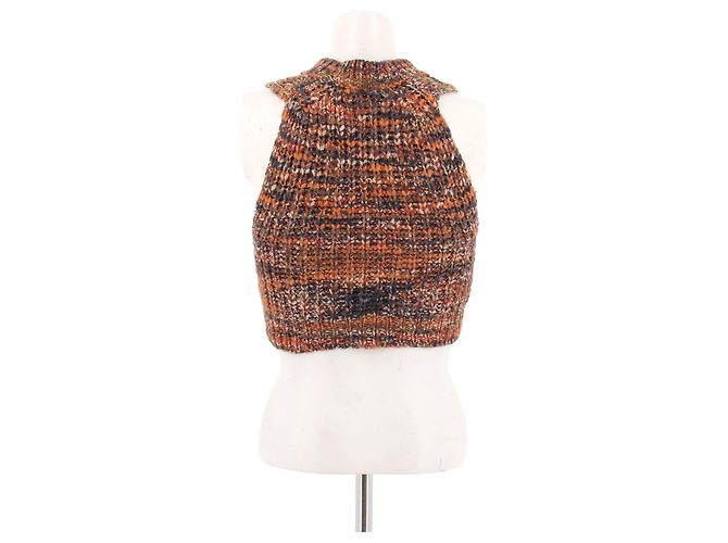 Top corto de malla naranja sin mangas Acne Studios - vista 2