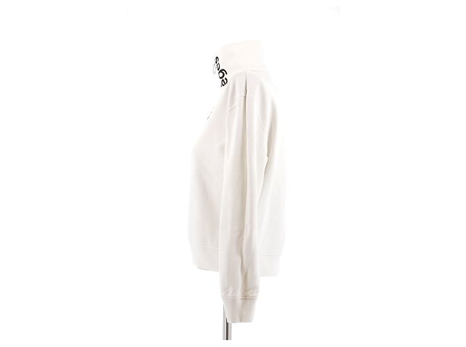 Moletom Courreges branco com meio zíper - vista 4
