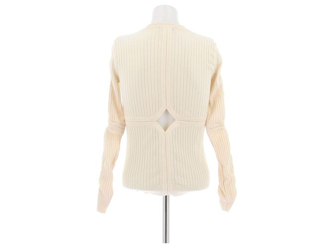 Top de lana Courreges beige de manga larga - vista 2