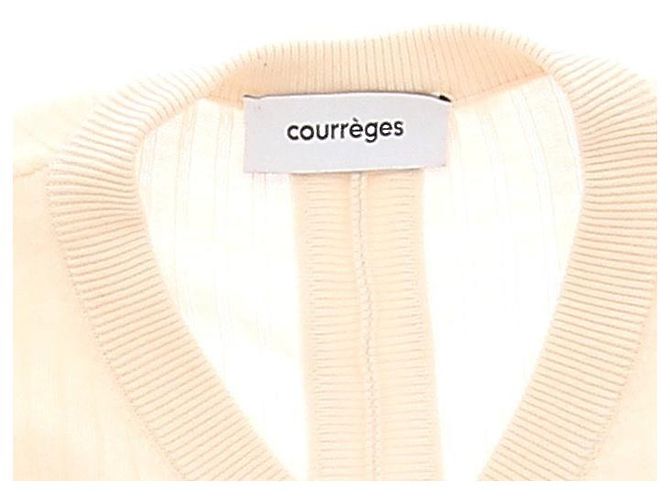Top de lana Courreges beige de manga larga - vista 5