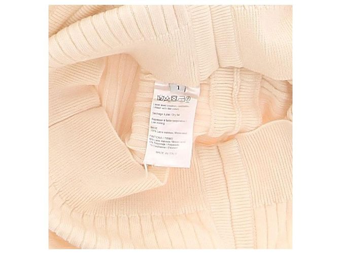 Top de lana Courreges beige de manga larga - vista 6