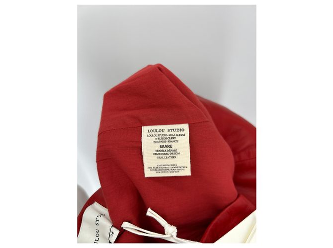 Autre Marque Falda de cuero rojo "EKARE" Roja - vista 7