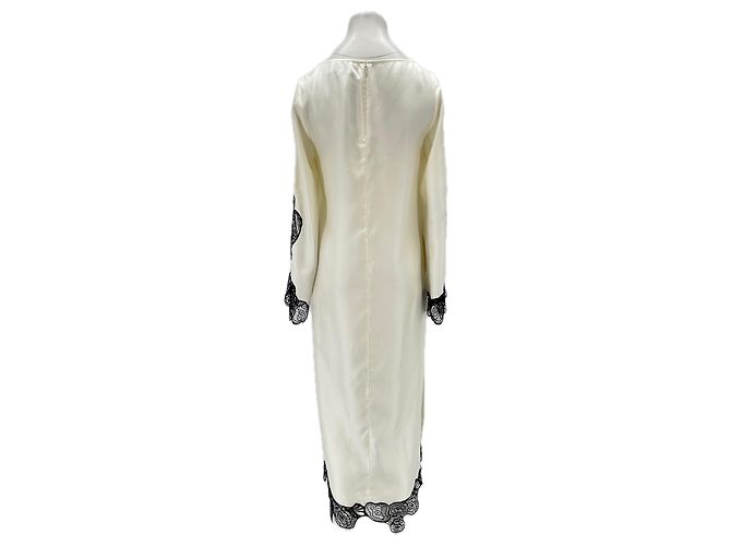 Autre Marque Vestido "soto" de seda beige - vista 2