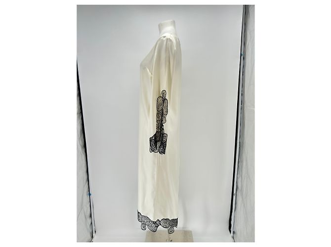 Autre Marque Vestido "soto" de seda beige - vista 4