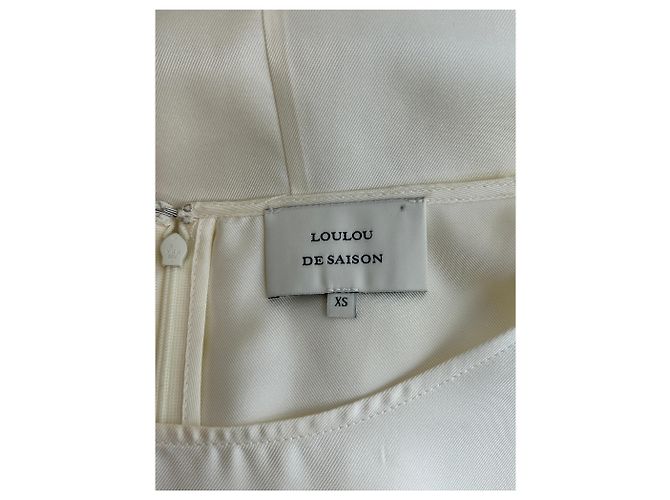 Autre Marque Vestido "soto" de seda beige - vista 5
