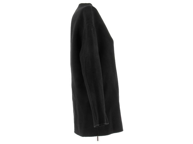 Autre Marque Abrigo de lana negro GIO LOULOU STUDIO - vista 3
