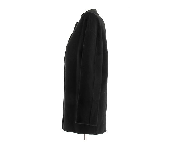 Autre Marque Abrigo de lana negro GIO LOULOU STUDIO - vista 4