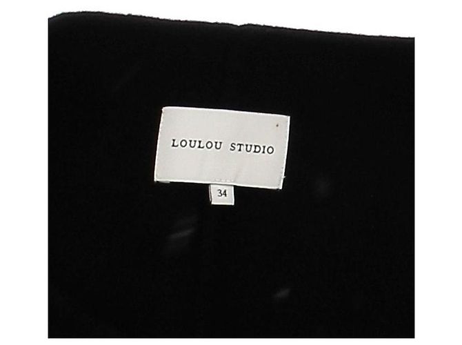Autre Marque Abrigo de lana negro GIO LOULOU STUDIO - vista 5