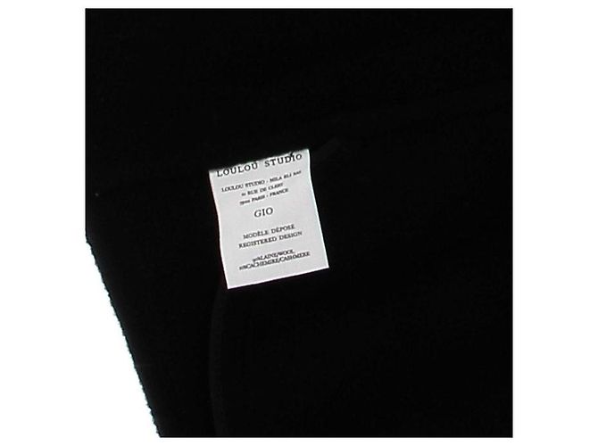 Autre Marque Abrigo de lana negro GIO LOULOU STUDIO - vista 6
