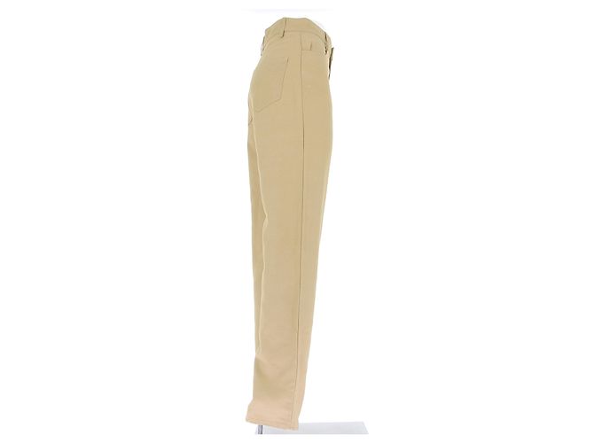 Autre Marque Pantalones rectos beige Ardea LOULOU STUDIO - vista 3