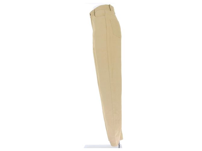 Autre Marque Pantalones rectos beige Ardea LOULOU STUDIO - vista 4