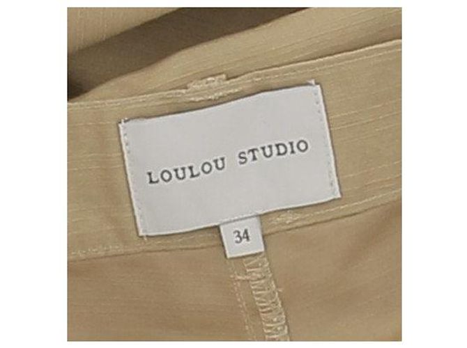 Autre Marque Pantalones rectos beige Ardea LOULOU STUDIO - vista 7