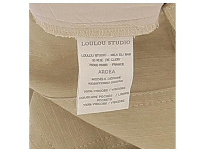 Autre Marque Pantalones rectos beige Ardea LOULOU STUDIO - vista 8