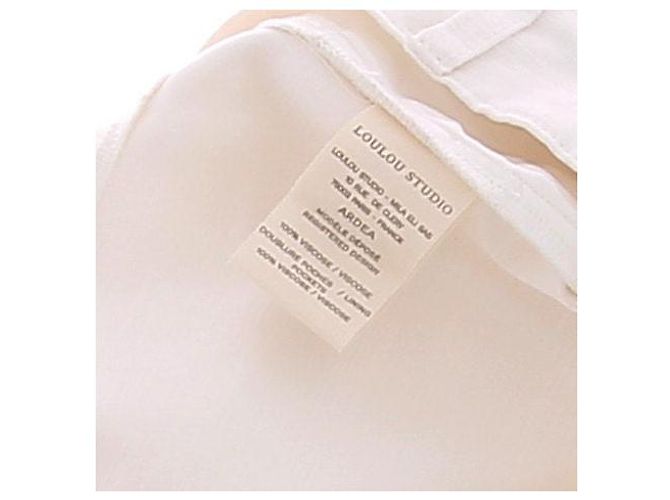 Autre Marque Vaqueros de denim blancos Ardea LOULOU STUDIO - vista 6