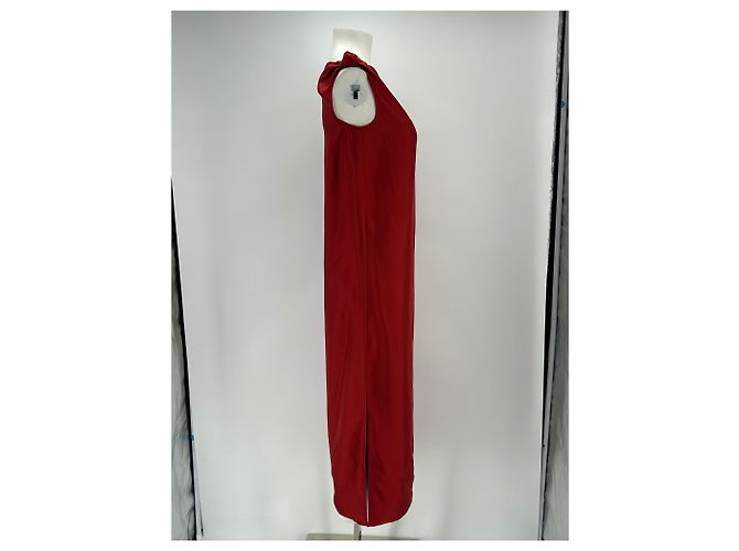 Autre Marque Vestido de seda rojo "Moun" Roja - vista 3