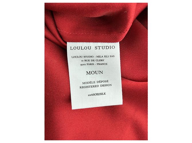 Autre Marque Vestido de seda rojo "Moun" Roja - vista 7