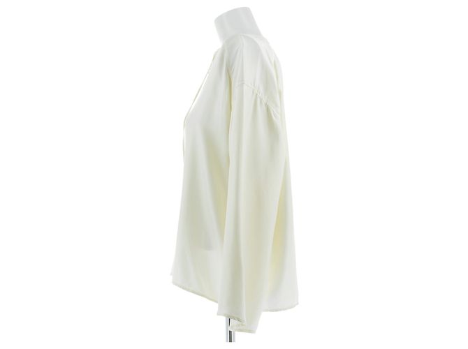 Autre Marque Camicia in seta bianca "ZAMILA" Bianco - vista 4