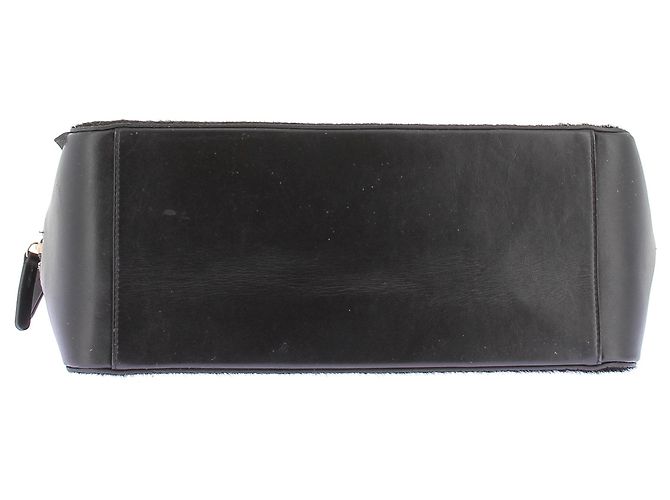Autre Marque Borsa a mano in pelliccia e pelle nera LOULOU STUDIO Nero - vista 6