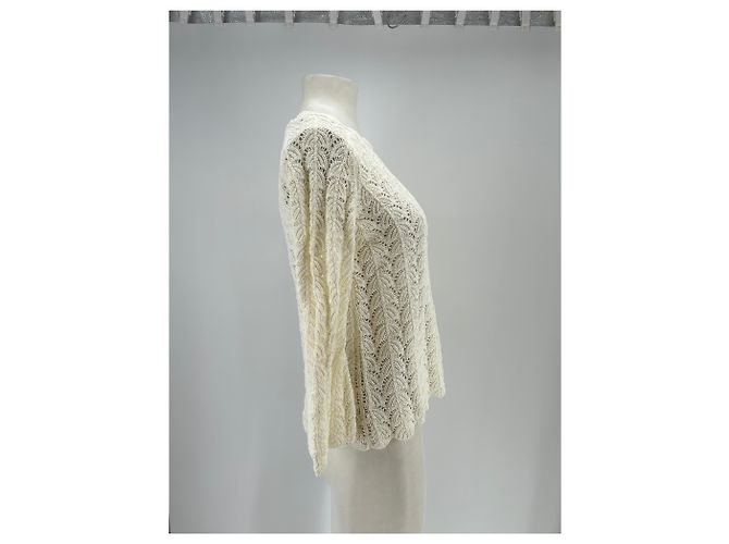 Autre Marque Top de crochet "ADEKA" Beige - vista 3