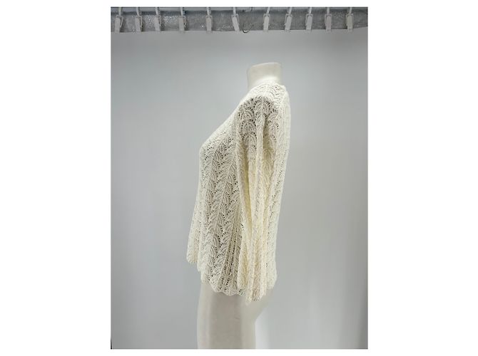 Autre Marque Top de crochet "ADEKA" Beige - vista 4