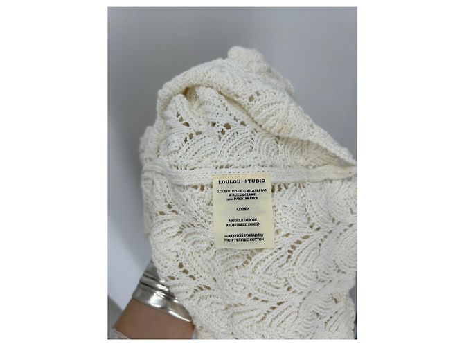 Autre Marque Top de crochet "ADEKA" Beige - vista 6
