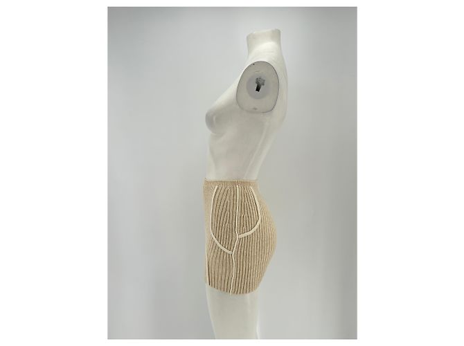 Autre Marque Falda de lana beige GUIZIO - vista 4